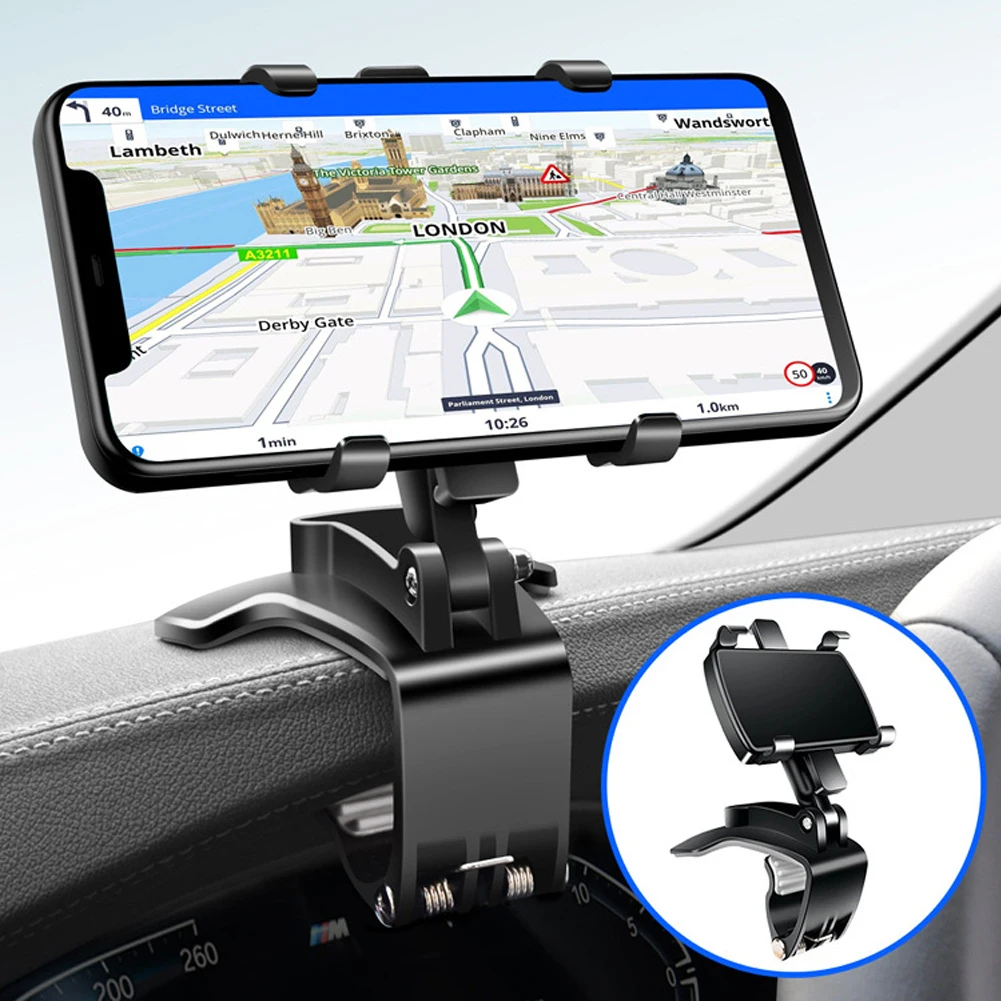 Автомобильный держатель для телефона на магните 360 Универсальный автомобильный держатель приборной панели Стенд кронштейн для Мобильный телефон GPS автомобильные аксессуары для мини-держатель - изображение