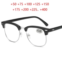 metal half frame reading glasses presbyopic eyewear male female far sight glasses with strength 0 5 0 75 1 0 1 25 to 4 0