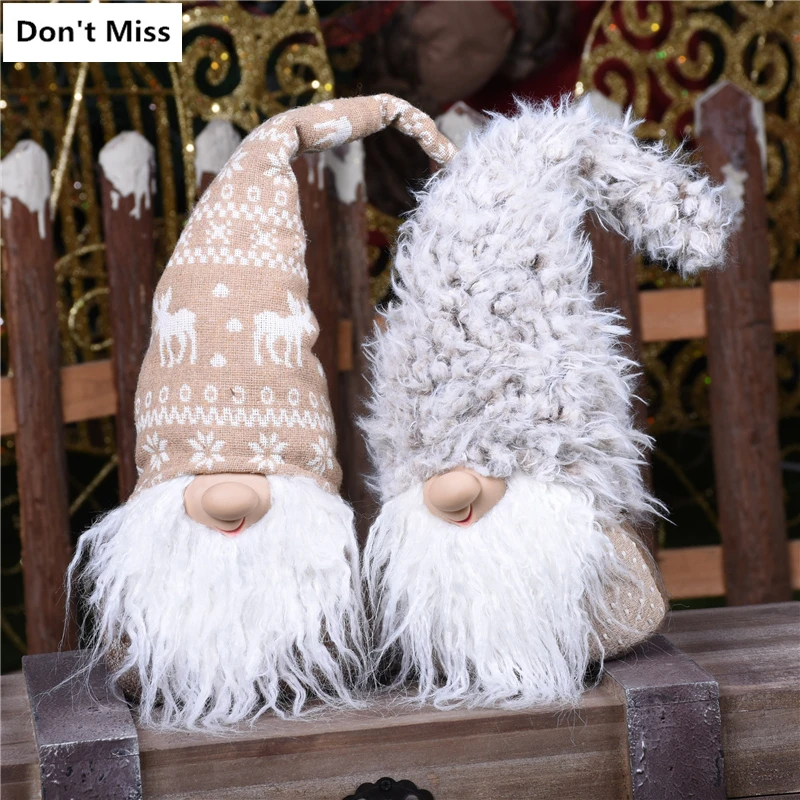 

Christmas Faceless Doll Santa Claus Doll Dwarf Rudolph Christmas Decoration Christmas Gift Plush Doll Window Decoration