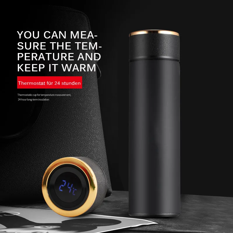 500 мл Термос из нержавеющей стали чашка с температурным дисплеем термосы для