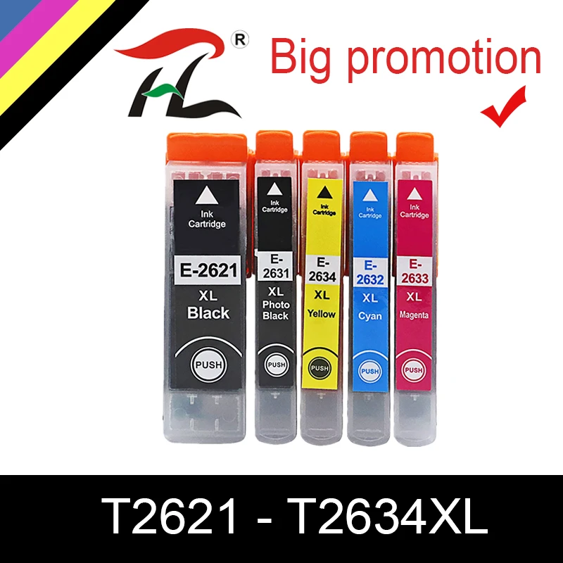 

HTL 26XL Compatible Ink Cartridge T2621 26XL for Epson XP510 XP520 XP600 XP605 XP615 XP620 XP625 XP710 XP720 XP800 XP810 XP820