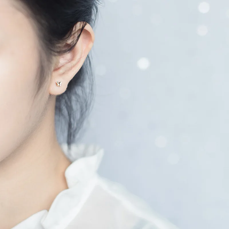 Женские маленькие серьги гвоздики La Monada из стерлингового серебра 925 пробы в