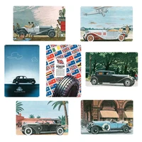 billboard decorative old magazines metal signs car art painting tin plates vintage wall home bar garage plate wall decor for bar