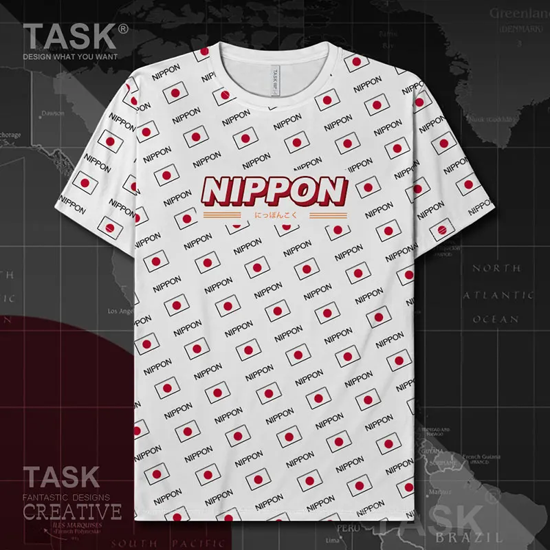 

Японская быстросохнущая футболка Nippon JPN, новая футболка для тренажерного зала, одежда, футболка для мужчин, топы, спортивный костюм, летняя о...