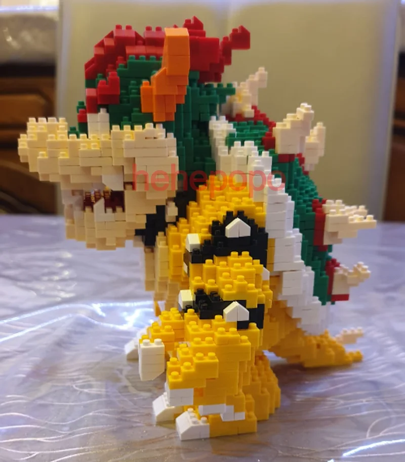 2200 шт. 21822 и т. Д. Мультяшная фигурка Koopa King аниме алмаз здания конструктор Сделай Сам игрушки для детей Подарки Brinquedos детей