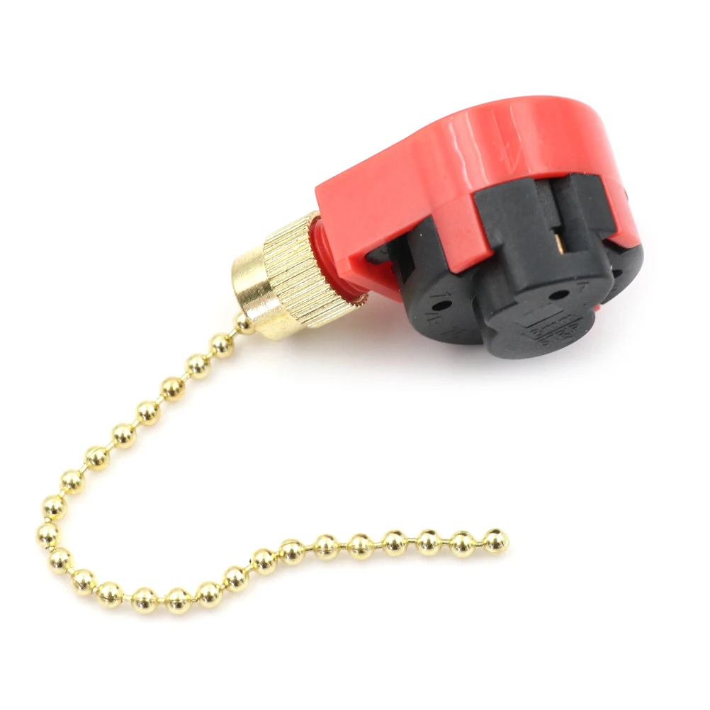 1pcs High Quality Durable ZE-268S1 Switch for Home Ceiling Fan Light Lamp Replacement Parts Pull Chain Control Switches Red |