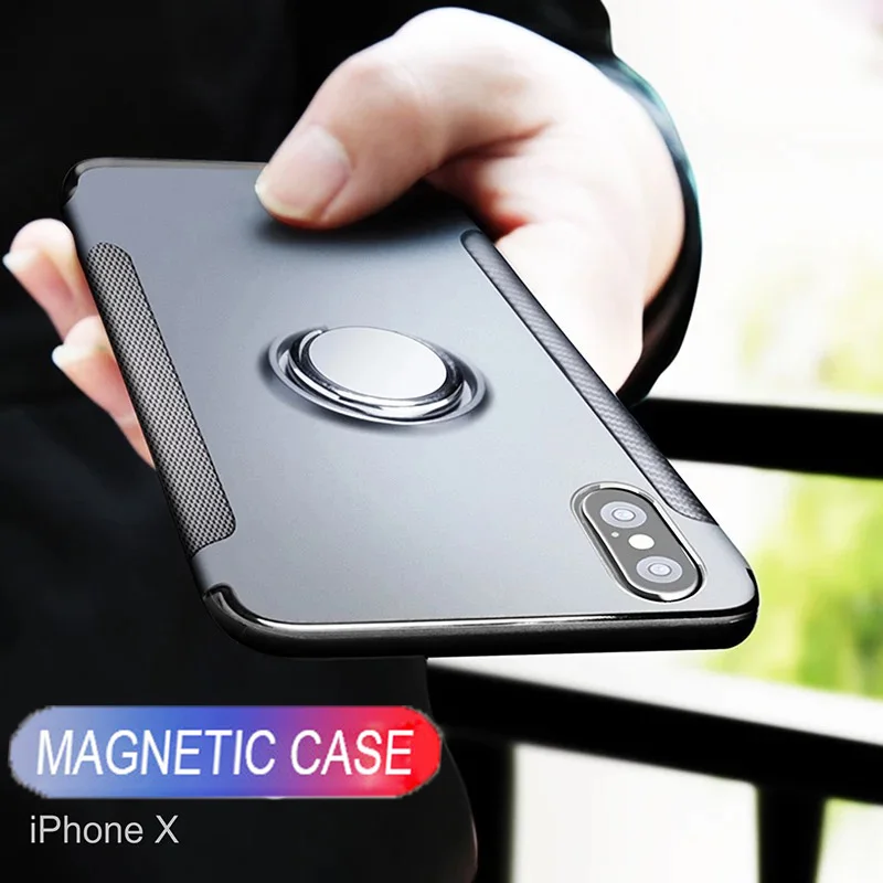 Роскошный магнитный автомобильный бампер чехол для IPhone 7 6 6s 8 Plus Slicone X XS Max XR