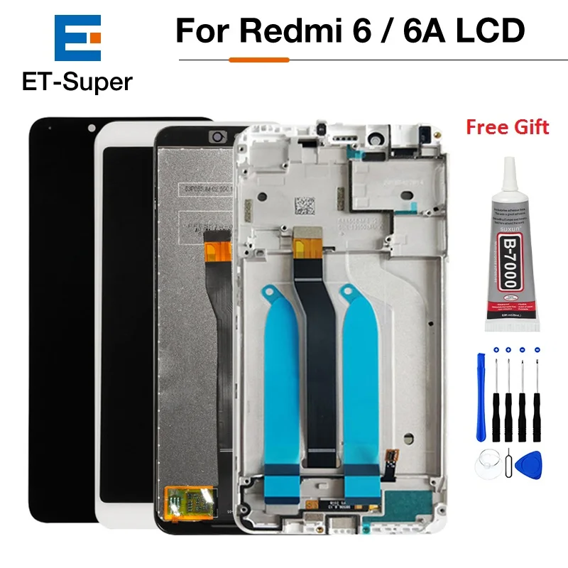 ЖК дисплей с рамкой для Xiaomi Redmi 6 качество AAA Замена экрана 6A в сборе разрешение