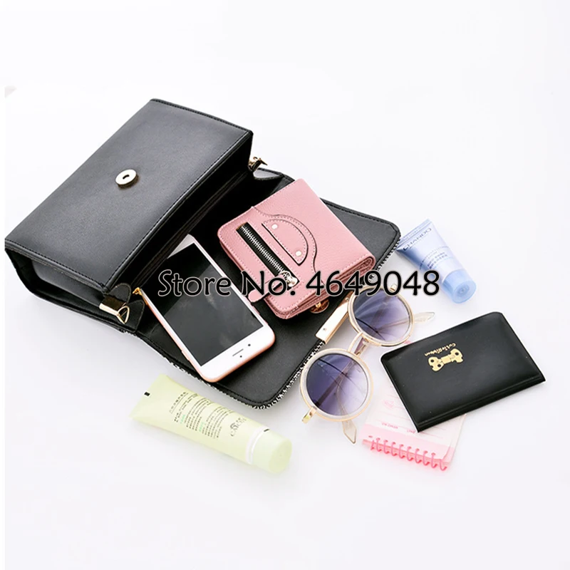 Женская сумка-мессенджер маленькая сумка через плечо из искусственной кожи для