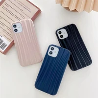 luxury simple business line cloth pattern couple soft case for iphone 11 12 pro max 7 8 plus xr x xs se 2020 phone cover fundas