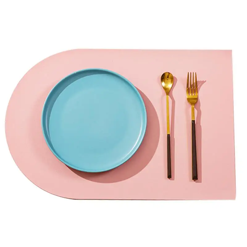 

Non-Stick Faux Leather Mat Solid Color Heat Resistant Baking Liner Placemat Table Protector Dining Mat Kitchen Accessories
