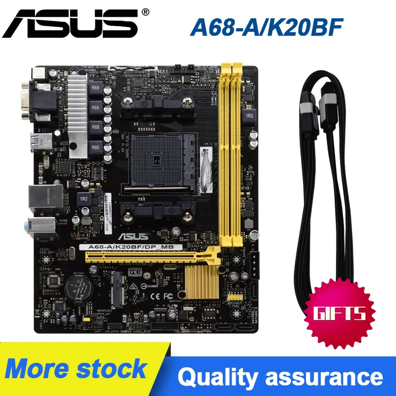 ASUS A68 A/K20BF Socket FM2 + DDR3 PC материнская плата Micro ATX с i/O задней пластиной набор