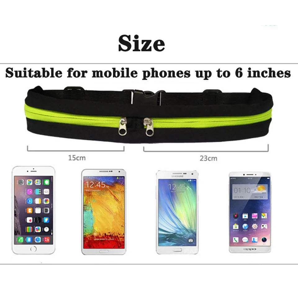 

New Outdoor Sport Running Waist Bag Waterproof Mobile Phone Holder Pocket Jogging Running Belt Bag Men Women Gym Fitness Bag