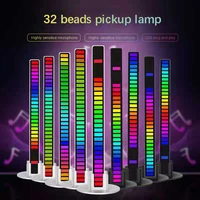 2021 voice activated rhythm light stick 32 bit rgb audio spectrum bar pickup ambient dj led display rhythm pulse colorful signal