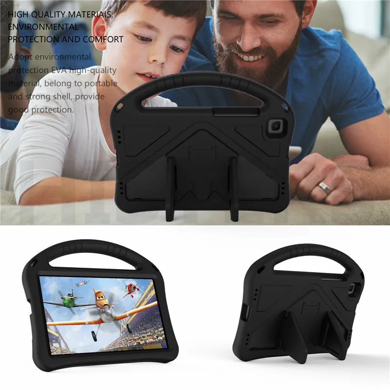 

Black Funda Huawei MediaPad MatePad T10S T10 T8 T5 T3 M6 M5 M3 10.1 9.7 9.6 8.4 8 inch Tablet Kickstand Cover Handle Case
