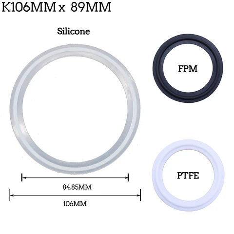 Трехзажимная силиконовая прокладка QMINOX, белая силиконовая прокладка для пищевых продуктов, подходит для трехзажимной Обжимной наконечник 3/4-6 дюймов, силиконовая прокладка для пива