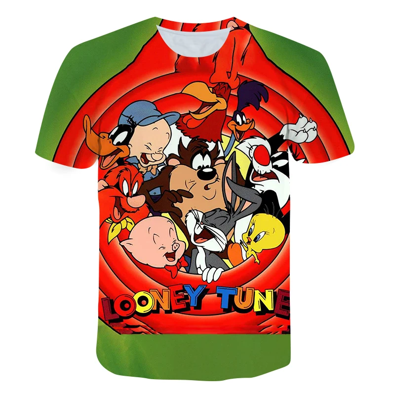 

Rabbit Kids 3D Pattern Fun Cartoon Harajuku Anime Children's T-shirt Girls Cute O-neck Shirt Tops Summer Baby Clothes Child Boys