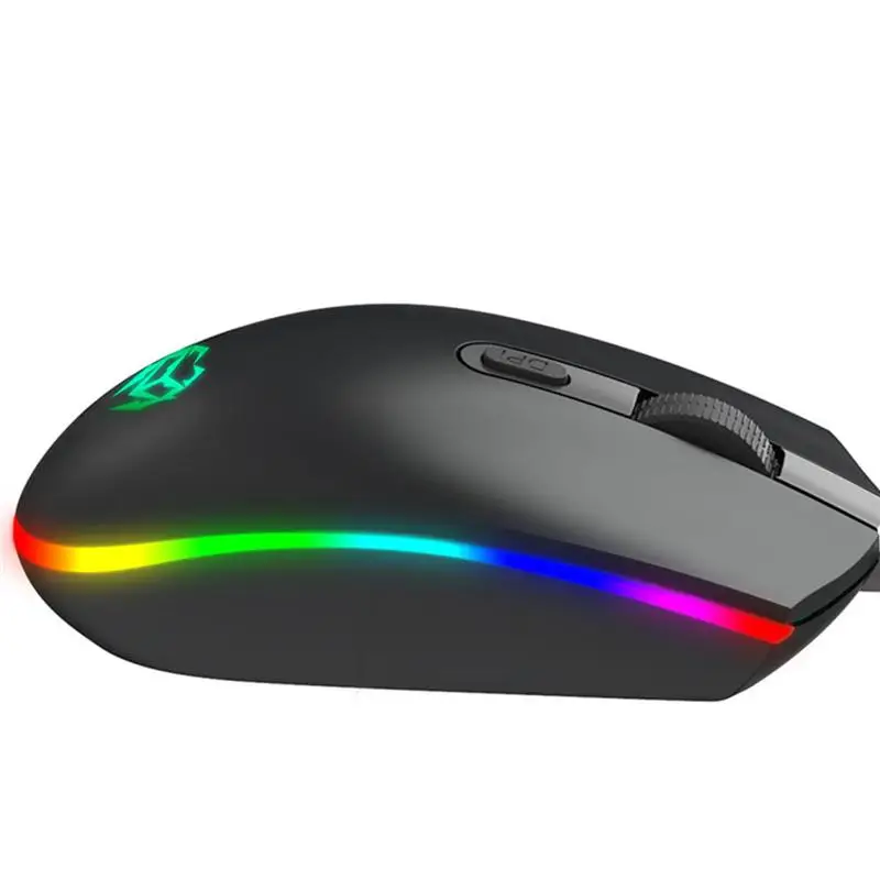 Оптическая USB Проводная мышь игровая эргономичная для компьютера черного ПК