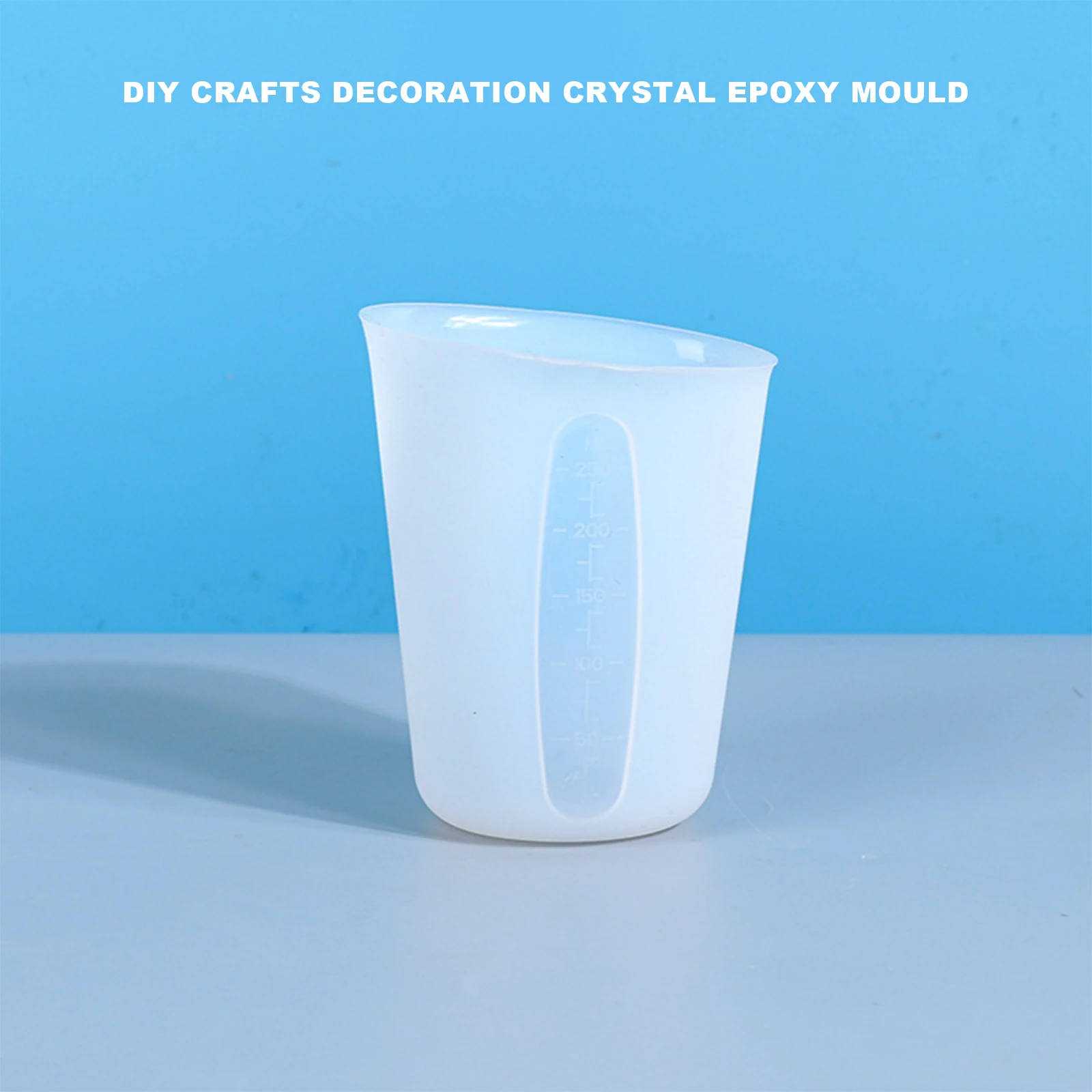 

DIY Crafts Decor Crystal Epoxy Resin Mold 250ml Measuring Cup Mug Silicone Mould
