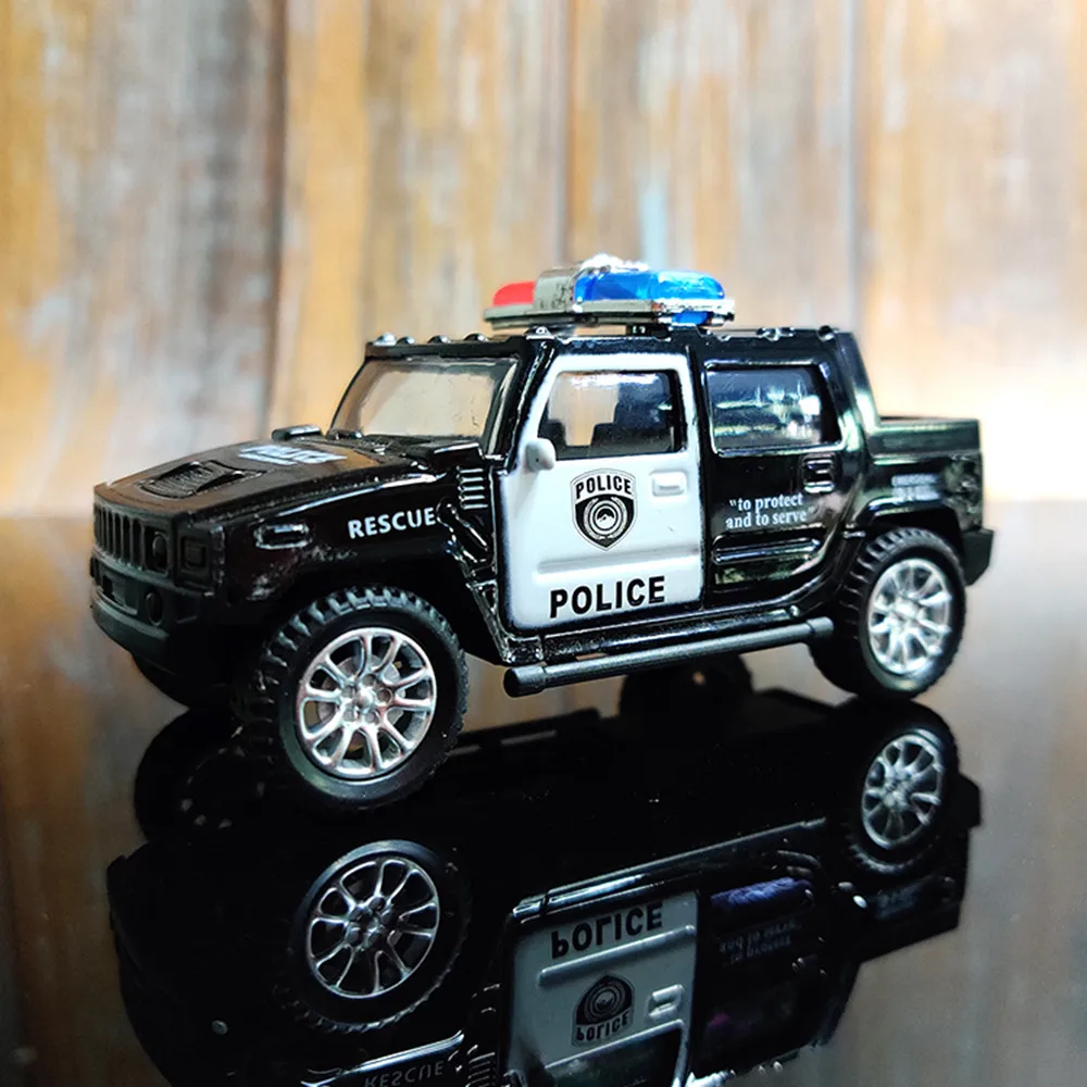 

1:43 Simulation Children Police Toy Pull Back Alloy Diecast Off-road Vehicles Car Model Collection Gifts Toys for Boys Kids