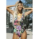 Женский цельный купальник, женский сексуальный купальник, купальный костюм с рюшами, цветочные купальники, пляжная одежда, монокини, купальники