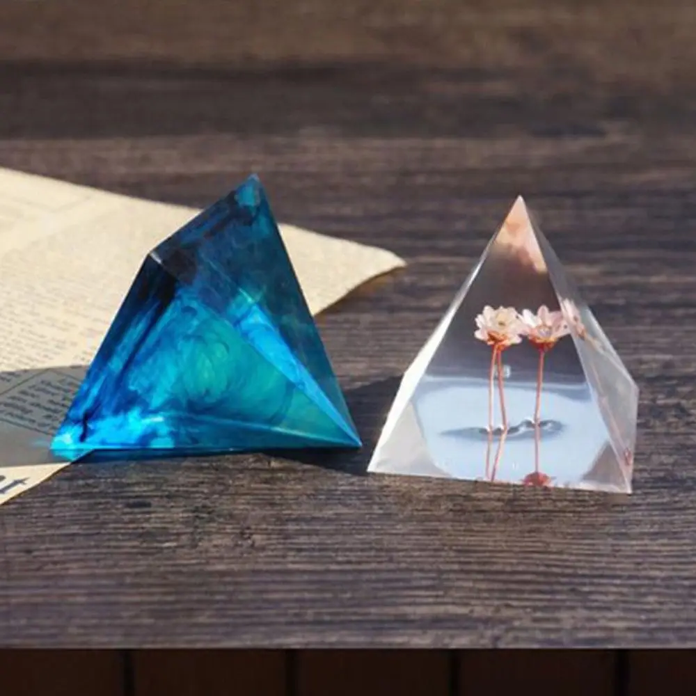 Прозрачная силиконовая форма сделай сам в виде пирамиды декоративная полимерная