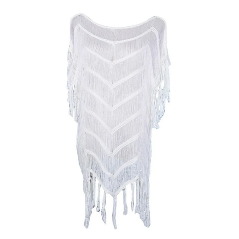 

CESIUM Beach Cover up Crochet Pareos Tassel Women Swimwear Saida de Praia Beachwear Coverups Canga Robe de Plage Beach Dress