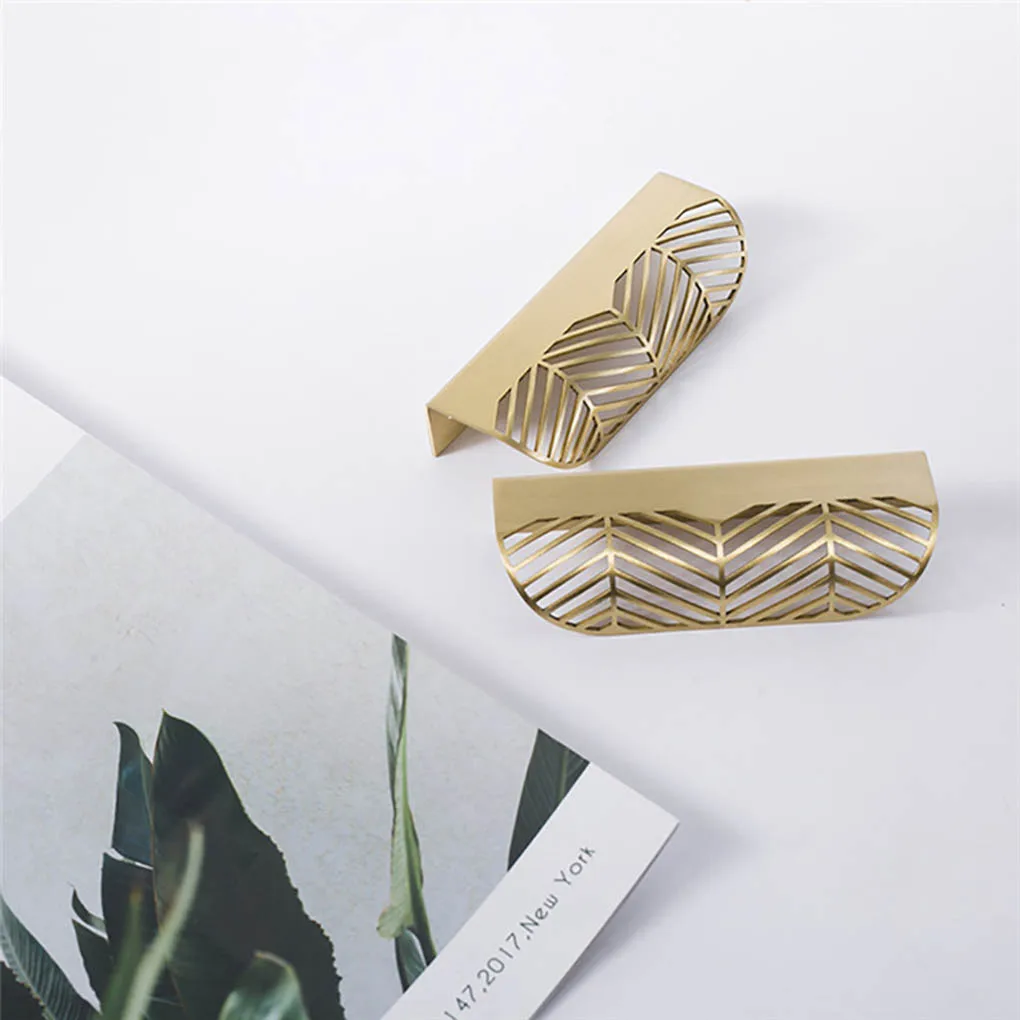 

Leaf-Shaped Furniture Handle Modern Minimalist Drawer Wardrobe Cabinet Invisible Handle Household Kitchen Hardware Accessories