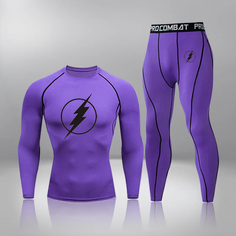 

Men's Sports Suit MMA Rash Guard Mens Quick Drying Sportswear Compression Clothing Fitness Training Kit Thermal Underwear