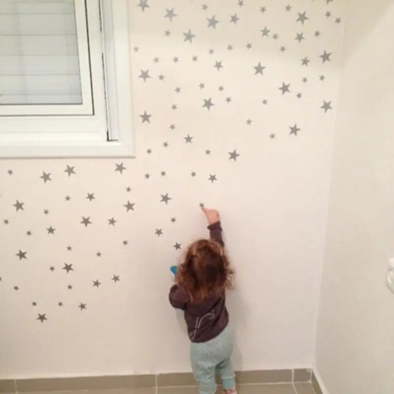 55 шт./компл. Наклейка на стену с рисунком звезды самоклеящаяся наклейка из ПВХ