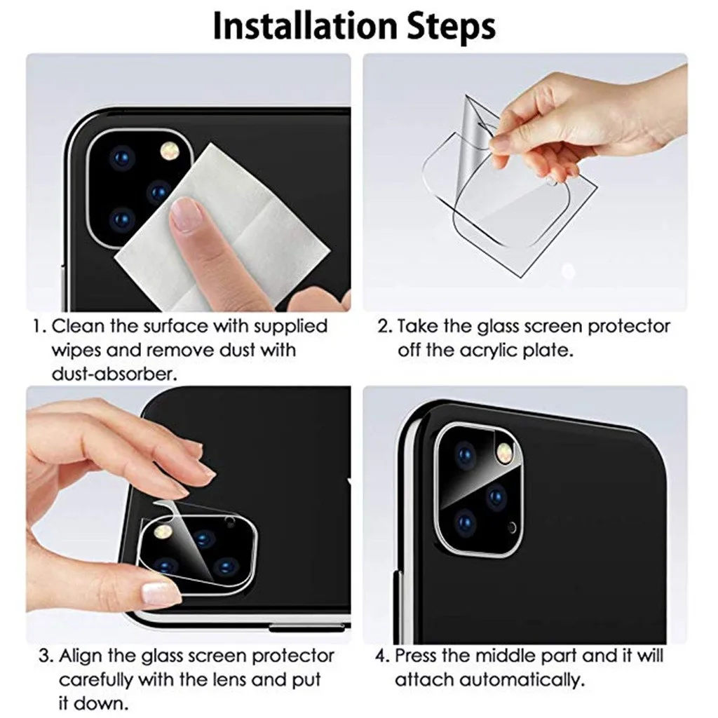 Задняя Защитная пленка для объектива камеры iPhone 11 Pro Max экрана из стекловолокна