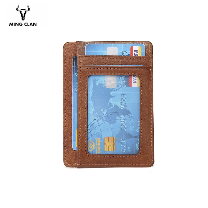 Тонкий чехол из 100% натуральной кожи с RFID защитой и отделением для карт|Держатели