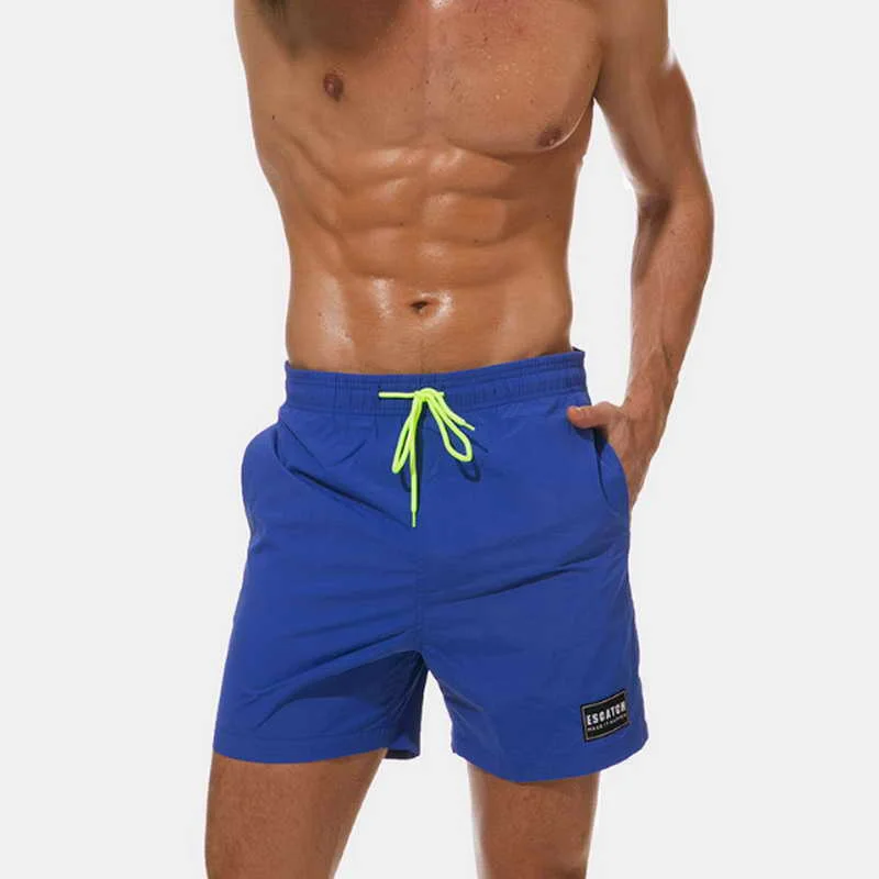 Best Selling Multiple Color Men Lake Blue Swim Surf Blank Board Shorts Casual Breathable Pockets Swimwear Without Logo | Спорт и