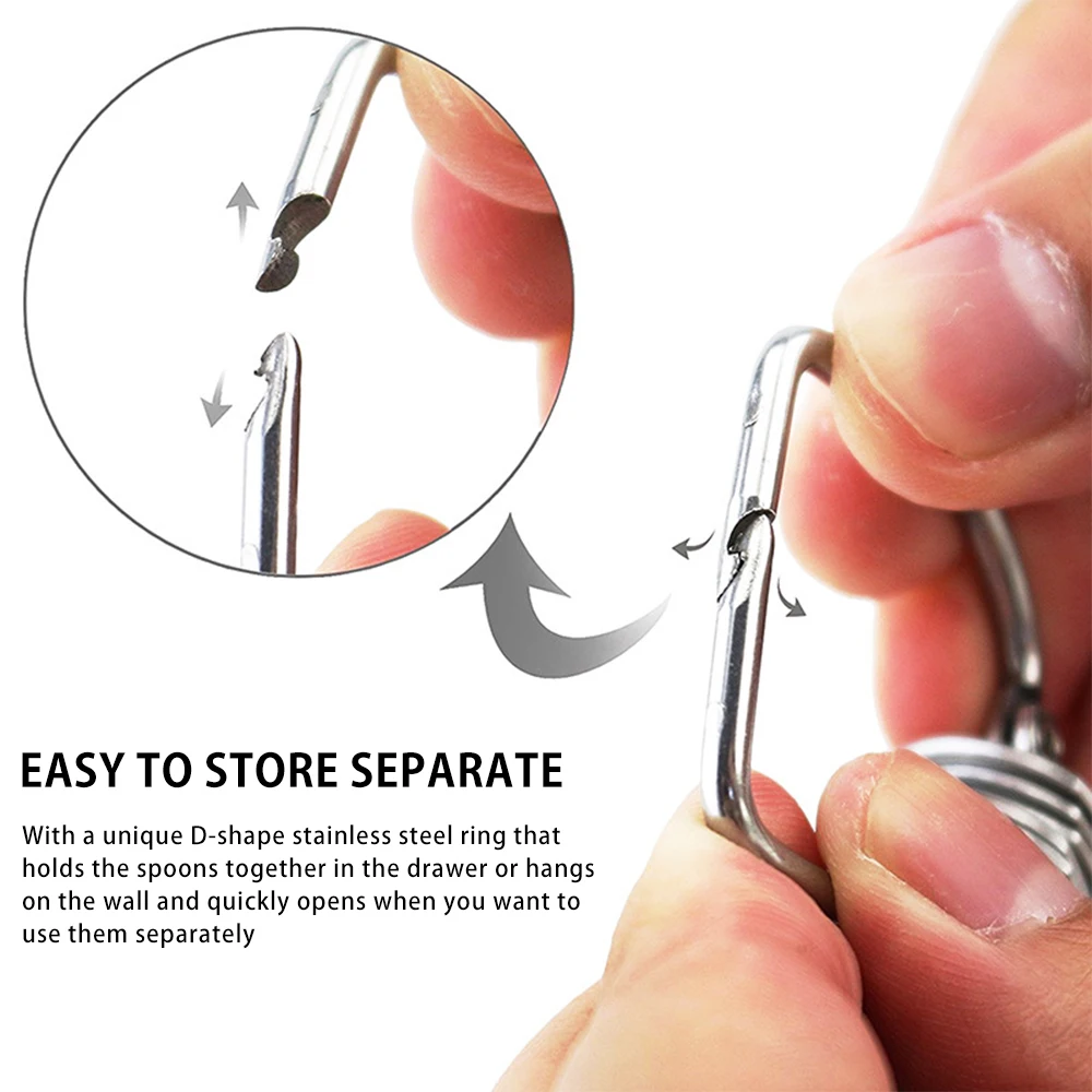 Измерительные Чашки Премиум штабелируемые кухонные мерные ложки из нержавеющей