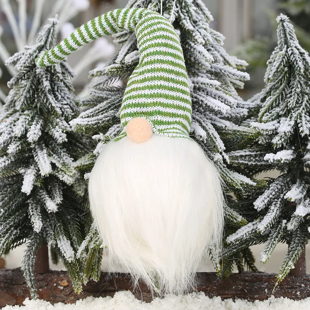 

B-Christmas LED light Faceless Doll Night Light Hanging Ornament Nordic Shine Gnome Old Man Dwarf Elf Dolls Xmas decor