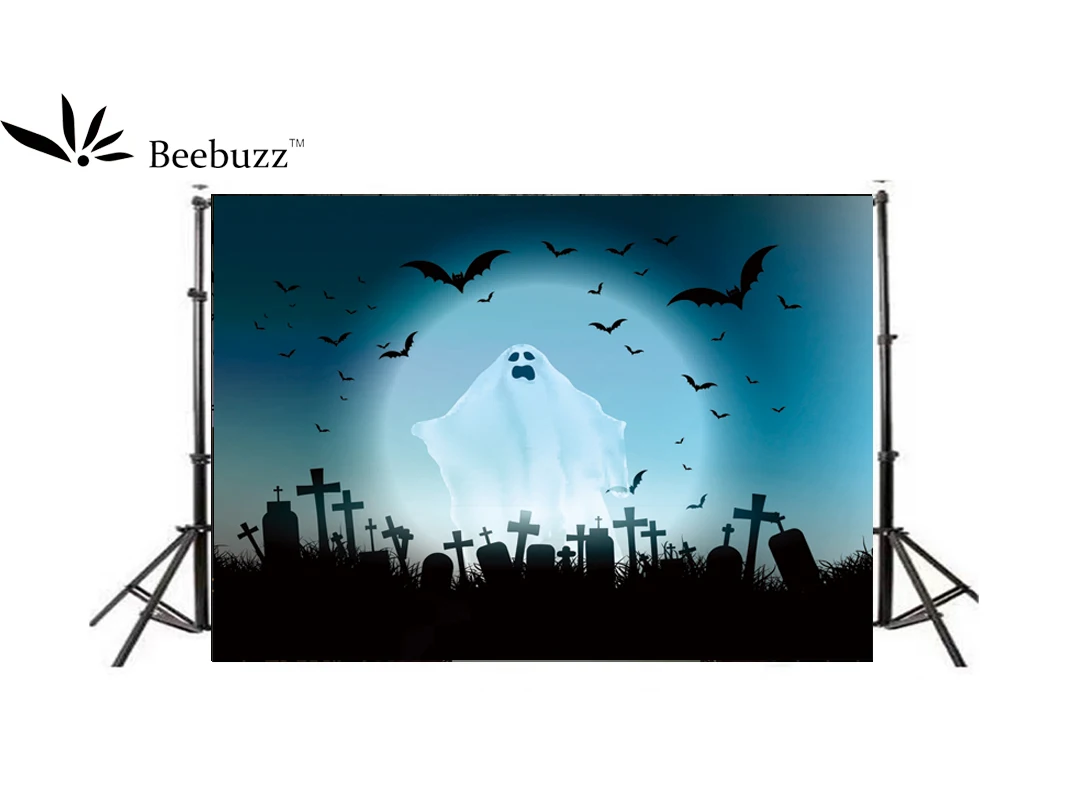 Beebuzz фото фон Хэллоуин призрачная летучая мышь мультфильм украшенный |