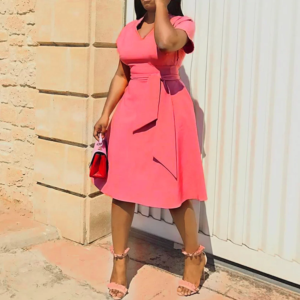 Розовые милые Африканские модные вечерние платья больших размеров элегантные