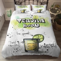 mei dream tequila printed 3d bedding set cotton bedding coverlets summer king size bedding set