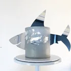 3 шт.пакет акриловые Акула Топпер для торта С Днем Рождения мультфильм Baby Shower аксессуары дети День рождения расходные материалы для торта