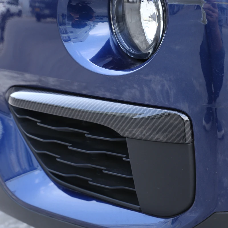 

2pcs Carbon Fiber for BMW New X1 F48 2016-2019 Front Fog Lamp Strips Trim Molding Car Accessories
