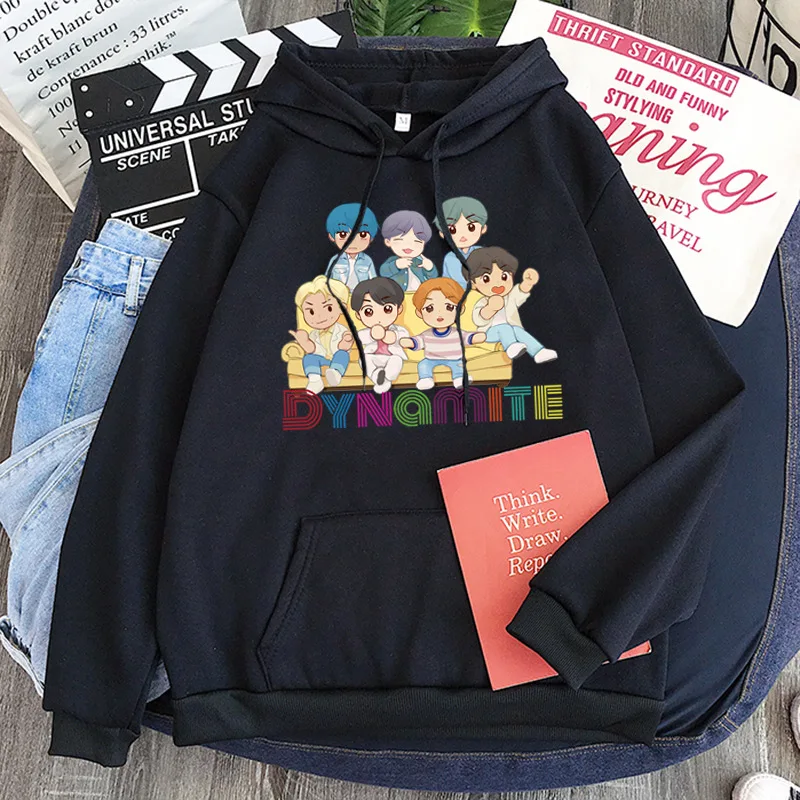 

Kpop Ullzang Street wear Lover bangtan hoodie Harajuku pullover Women dynamite Plus Size Casual Female Tops Sexy Mujer Clothes