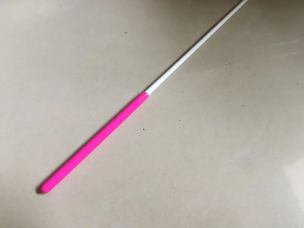 Pink Handle 10 шт. Экстра Толстая Стекловолоконная палка художественные танцевальные растяжки гимнастические ленты Вертлюг 49 см 60 см Черный Красный - Цвет: Pink Handle