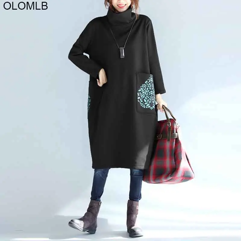 Большие размеры женское платье хлопковое плотное женская одежда свободные