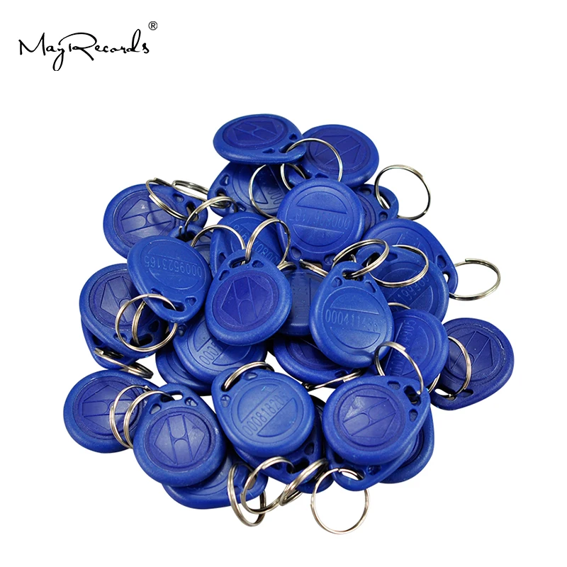 Новая синяя водонепроницаемая карта RFID 100 шт./лот 125 кГц EM ID TK4100 Чип брелок для