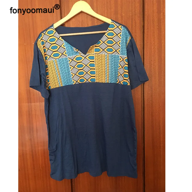 Мужская футболка с короткими рукавами и v-образным вырезом Приталенная принтом в