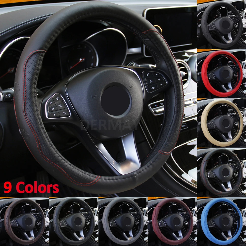 DERMAY автомобильный чехол на руль высокий 9 цветов противоскользящий для 38 см/15 &quot