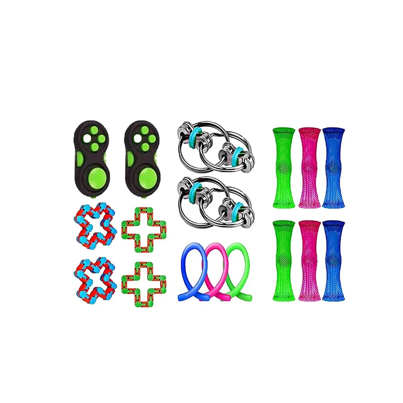 

Fidget Toy Packs Cheap Fidget Sensory Toy Pack with Single Bubble Pop Bubble Infinite Cube Stress Ball and Stress Ball Toy