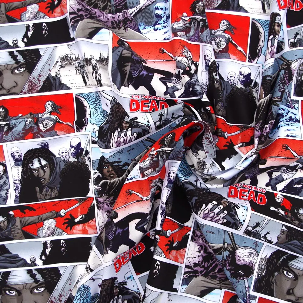 

1 yard Cotton Woven Fabric - Walking Dead soldier (width=108cm)