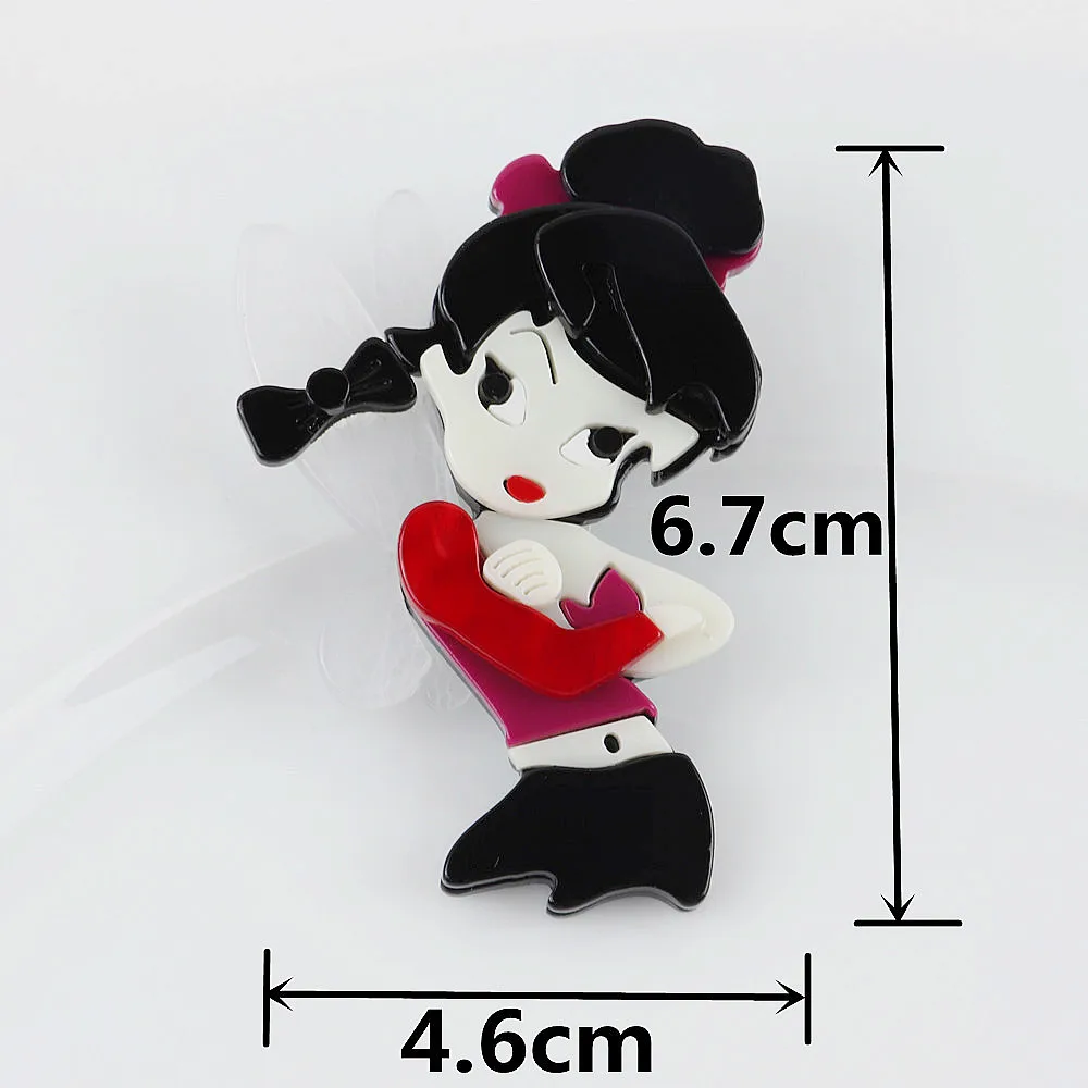 Женская акриловая брошь в виде сказочного ангела милая мультяшная брошь-значок