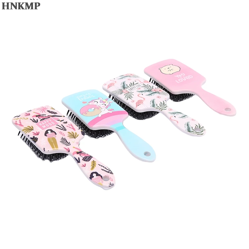 

New 1Pcs Cute Animal Anti-static Hair Brush Massage Comb Shower Wet Detangle Hair Brush Salon Hair Styling Tools Girls